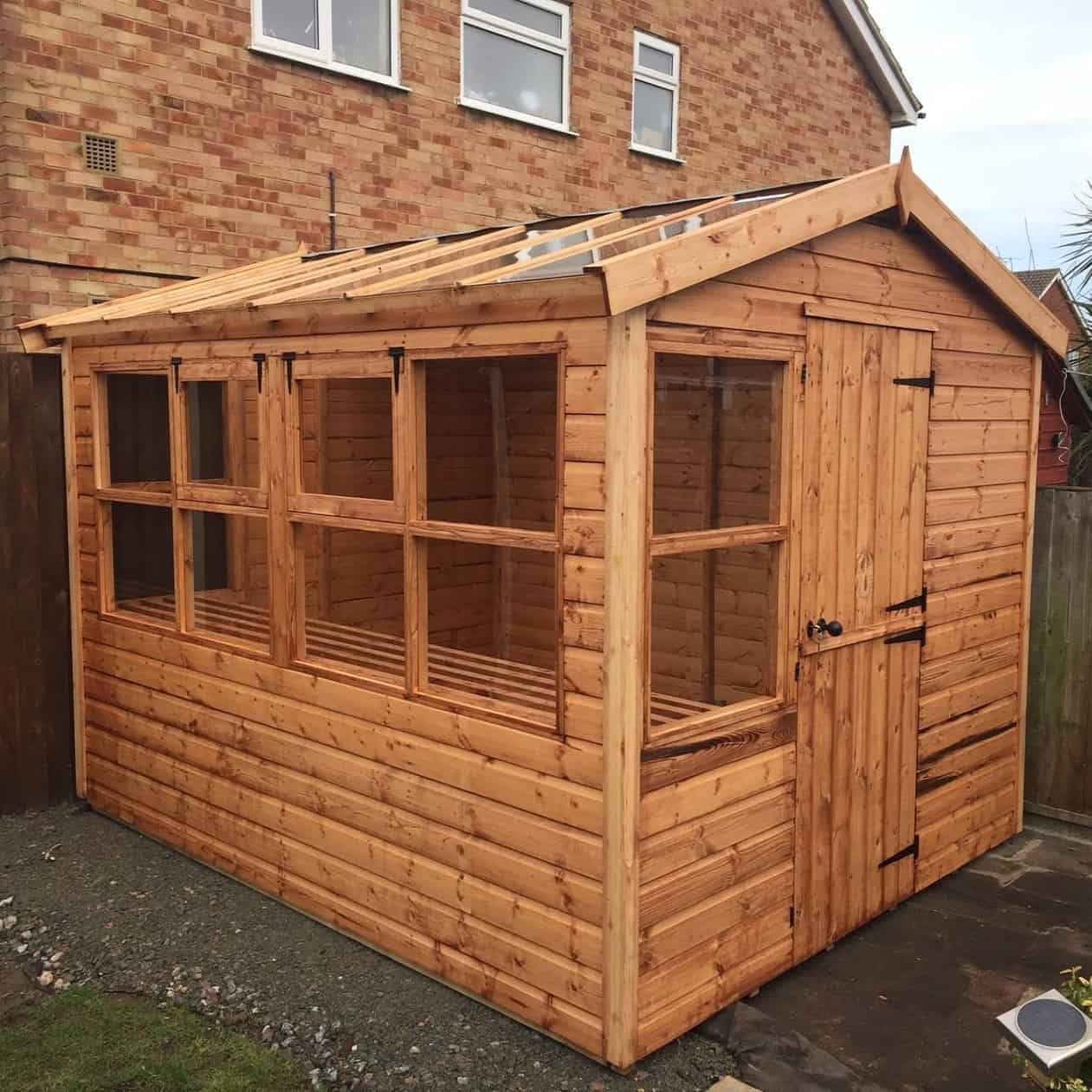 Apex Half Glass Roof Potting Shed by A&amp;J - Berkshire 