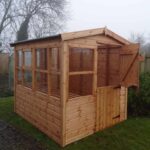 A&J Apex Potting Shed Stable Door Open