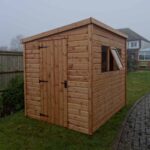 A&J Pent Classic Shed Door In The End