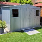 Biohort Europa Metal Shed with Windows on front