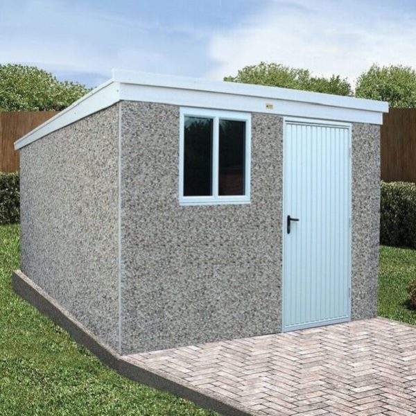 Deluxe Concrete Pent Shed by LidgetCompton