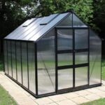 Eden Blockley Aluminium Greenhouse Black Polycarbonate