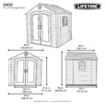 Lifetime 6406 8 x 5 plastic shed dimensions