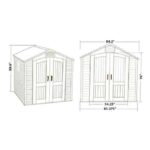 Lifetime Plastic Shed 7′ Wide Dimensions