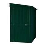 Lotus Lean to Solid Green Metal Shed