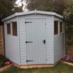 Painted 7 x 7 A&J Stanwell Corner Shed