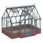 Rushby Porch Dwarf Wall Victorian Aluminium Greenhouse By Robinsons