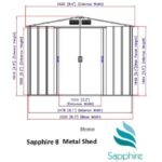 Saphire 8 Metal Shed Dimensions