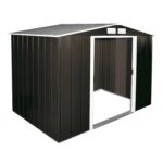 Saphire 8 x 6 Metal Shed Anthracite Grey