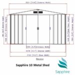 Sapphire 10 Metal Shed Dimensions