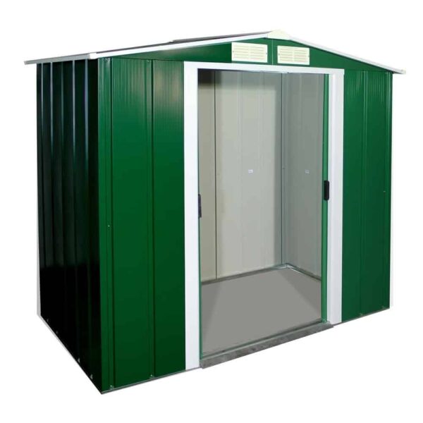 Sapphire 6 x 4 Green Metal Shed