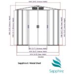 Sapphire 6 x 4 Metal Shed Dimensions