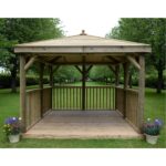 3.5m Square Forest Gazebo Timber Roof & Floor