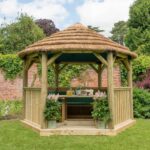 3.6m Forest Hexagonal Gazebo Thatched Roof