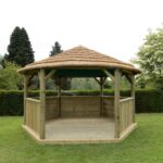 4.7m Forest Hexagonal Gazebo Thatched Roof