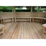 5.1m Forest Oval Gazebo Benches