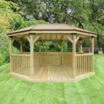 5.1m Forest Oval Gazebo Timber Roof