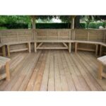 6m Forest Oval Gazebo Benches