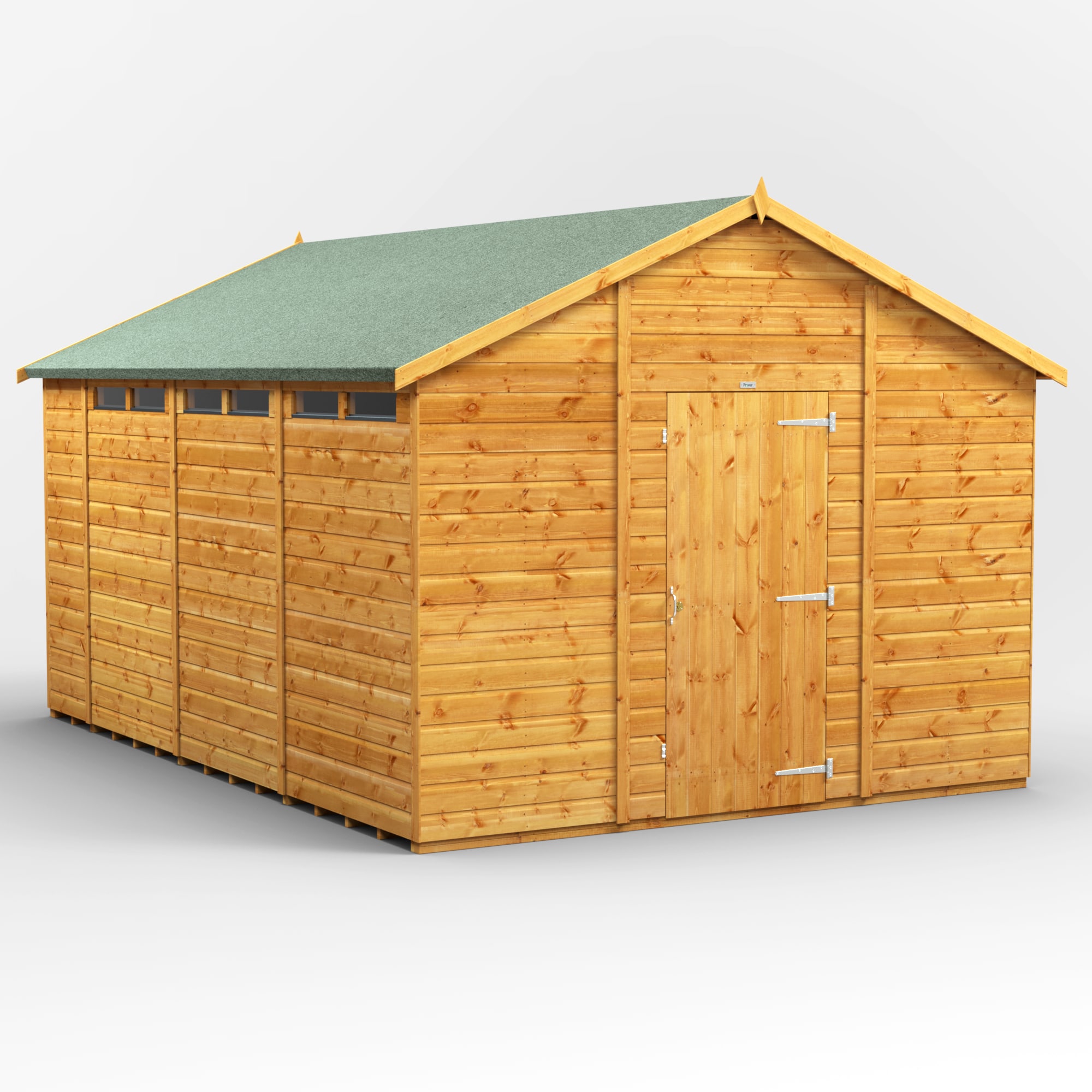 14 x 10 Power Security Apex Wooden Shed