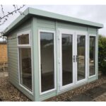 10 x 8 A&J Podington Pent Insulated Garden Room Painted With Sadolin Jubilee Tower