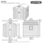 Lifetime 60190 7 x 7 Plastic shed Dimensions