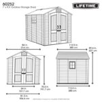 Lifetime 60252 7 x 9.5 Plastic shed Dimensions