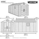 Lifetime 60282 7 x 12 Plastic shed dimensions