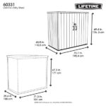 Lifetime utility unit 60331U dimensions