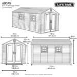 Lifetime 60075 8 x 15 plastic shed dimensions