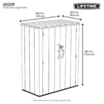 Lifetime 60209 Vertical Storage Shed Dimensions