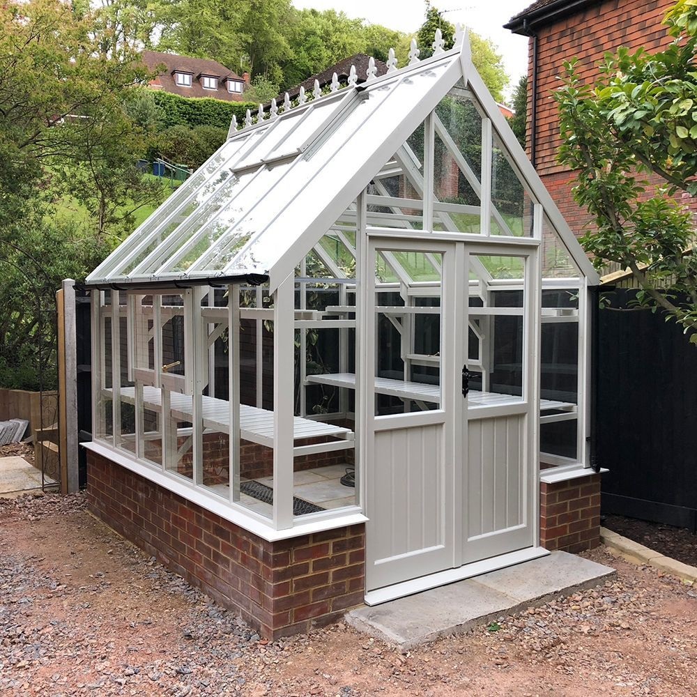 Buckingham Victorian Wooden Greenhouse Painted White By Clearview