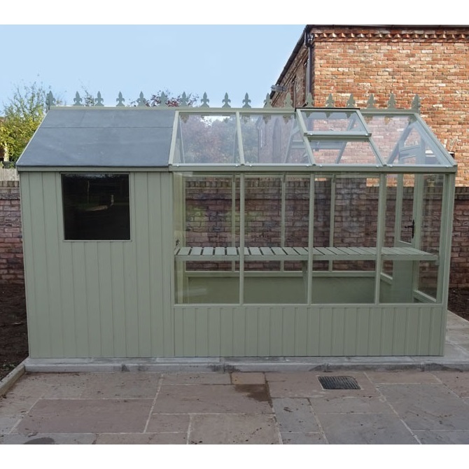 Clearview 6 x 8 Wiltshire Greenhouse With 4′ Shed Extension