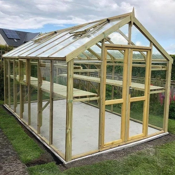 Clearview Chatsworth Wooden Greenhouse Toughened Glass