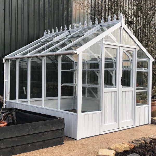 Clearview Hampshire 8′ Wide White Pressure Treated Greenhouse