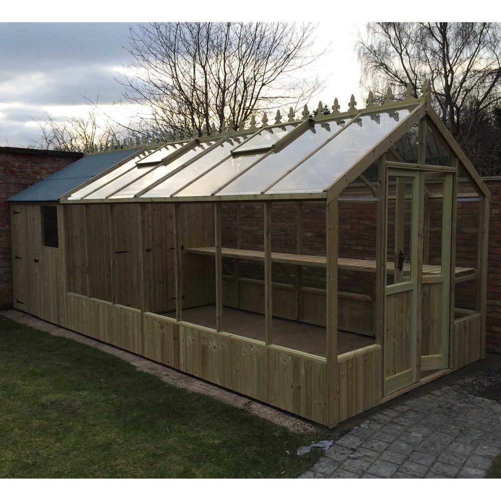 Clearview Hampshire Greenhouse Shed Combo