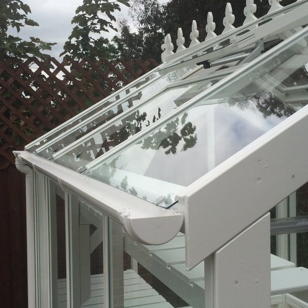 Clearview Lancashire Greenhouse White Gutter