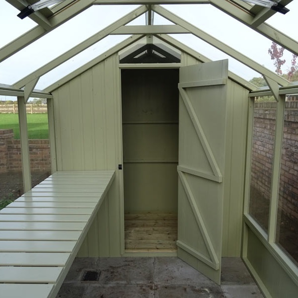 Clearview Wiltshire Greenhouse Shed Combo Interior