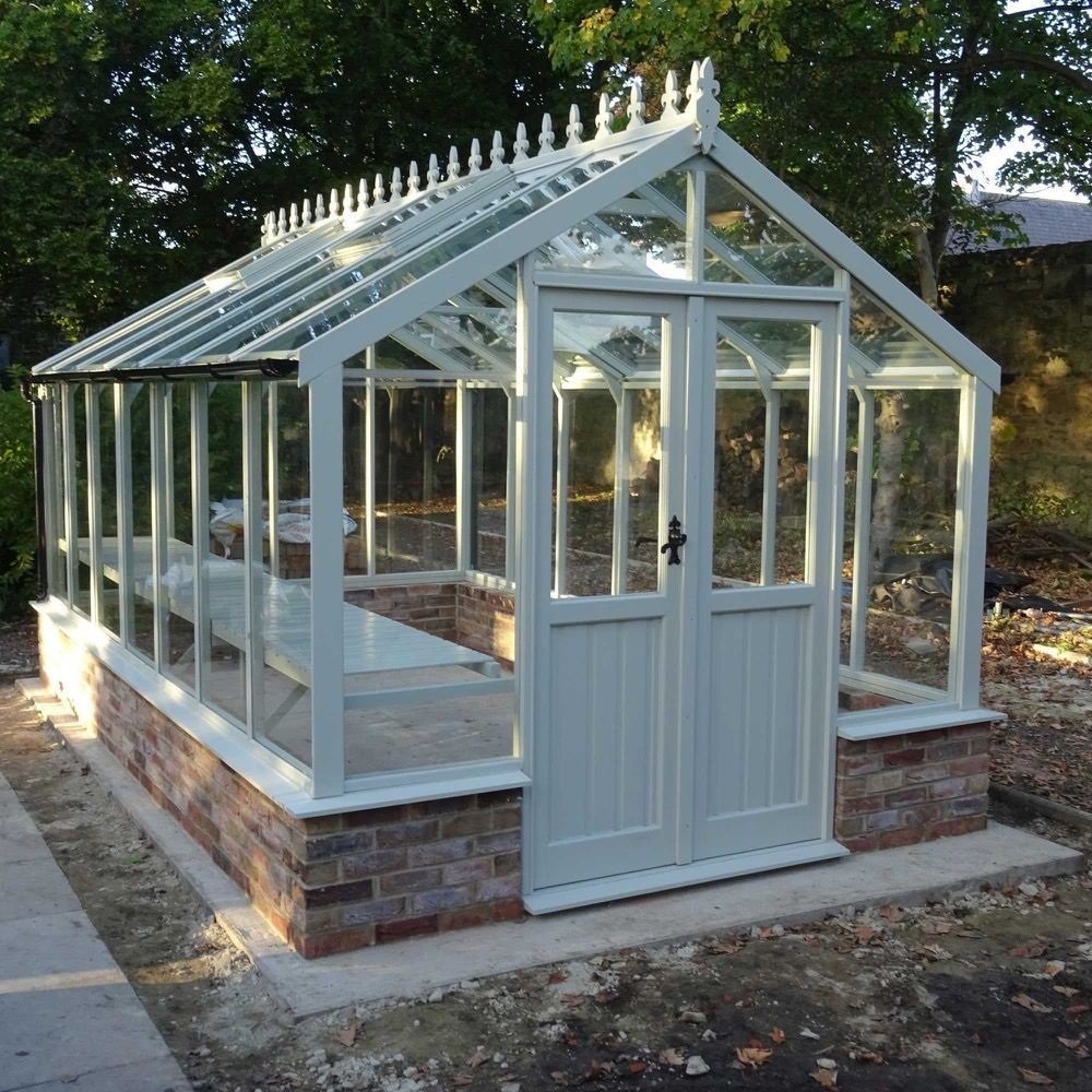 Hampshire White Greenhouse With Double Doors By Clearview