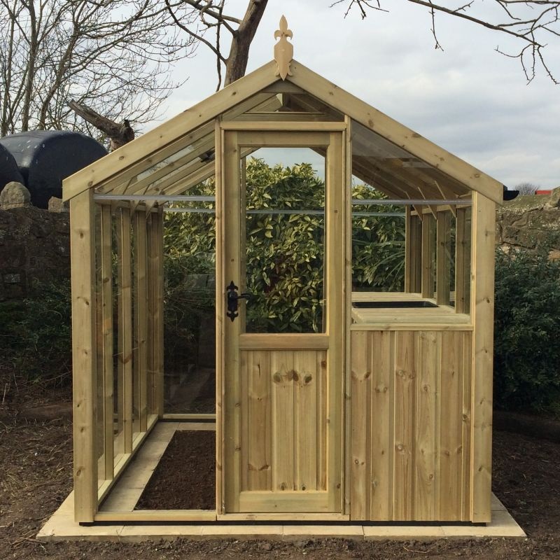 Oxfordshire Pressure Treated Potting Shed Greenhouse