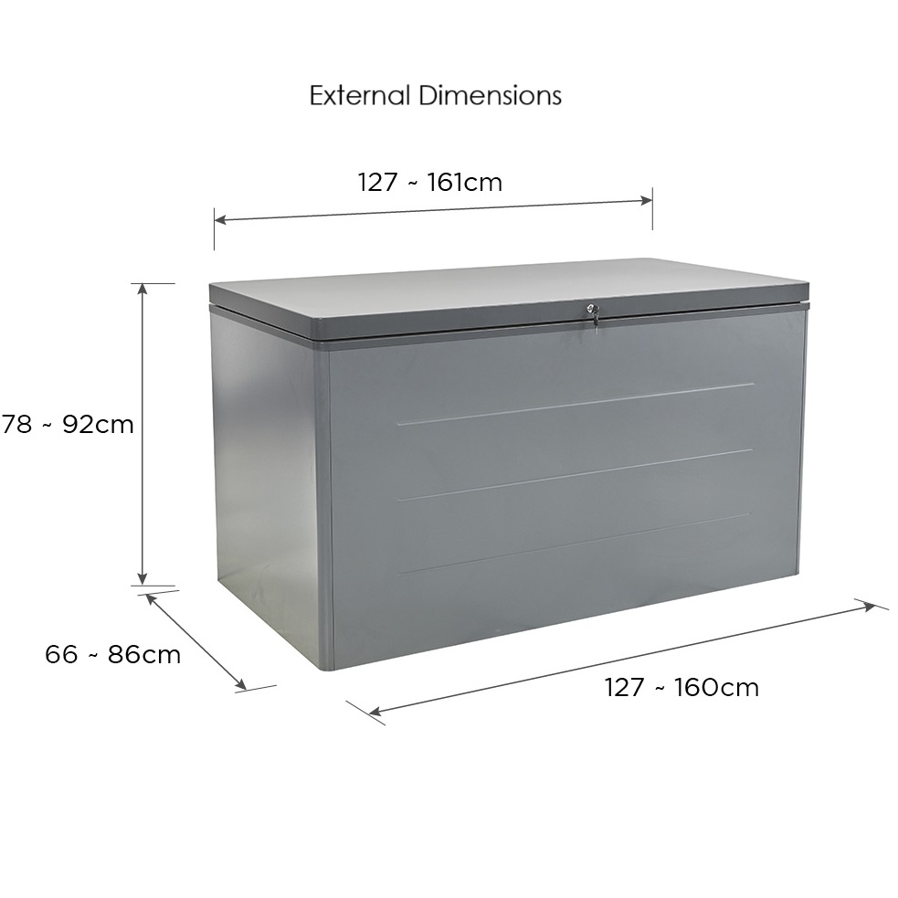 Hex Farley Metal Deck Box External Dimensions