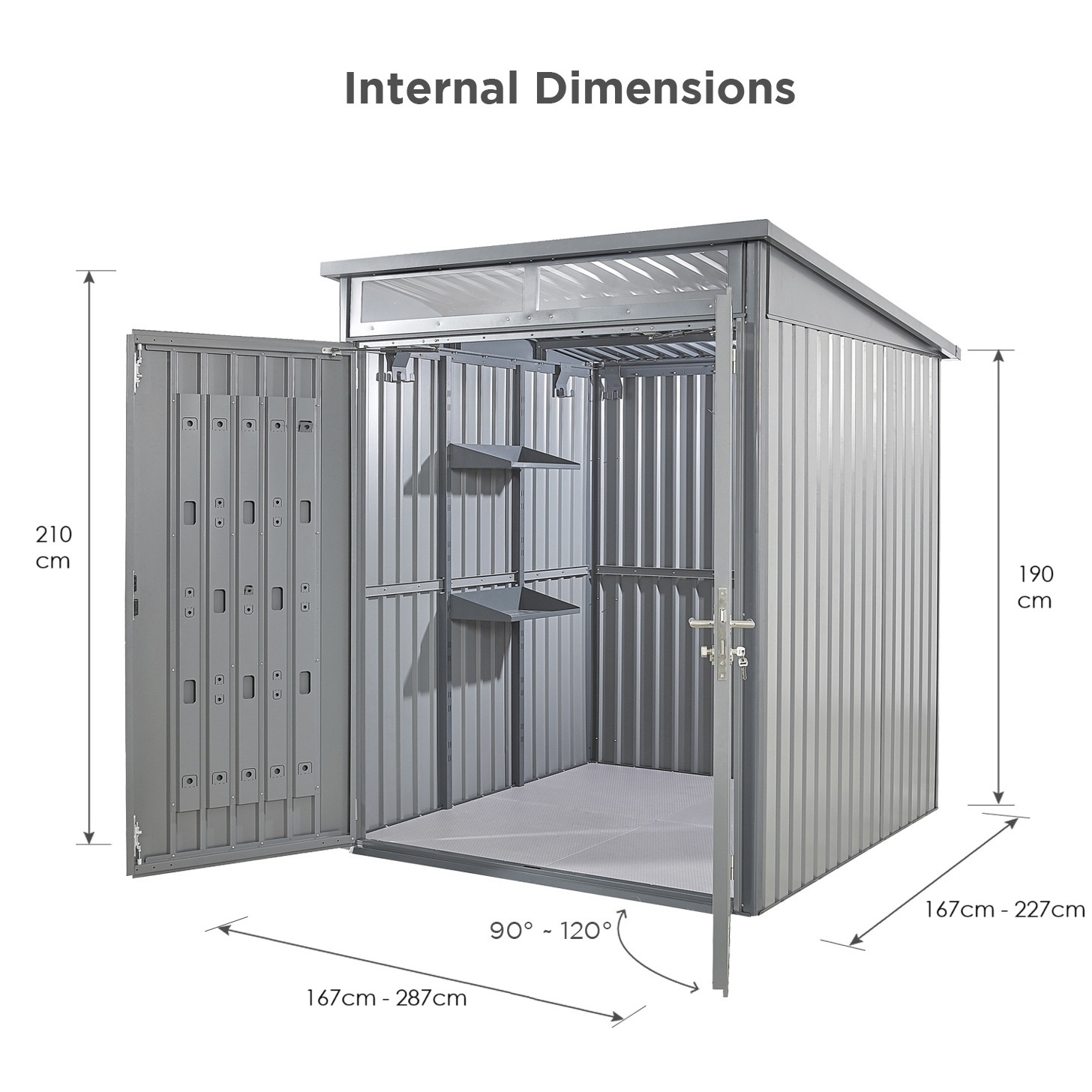 Hex Hixon Metal Shed Internal Dimensions