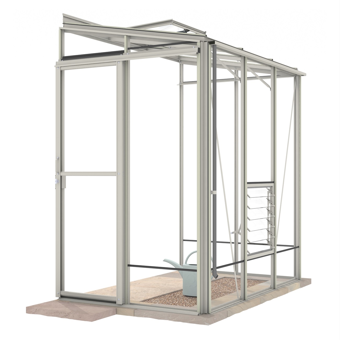 Robinsons 4′ x 6′ Lean To Four Greenhouse